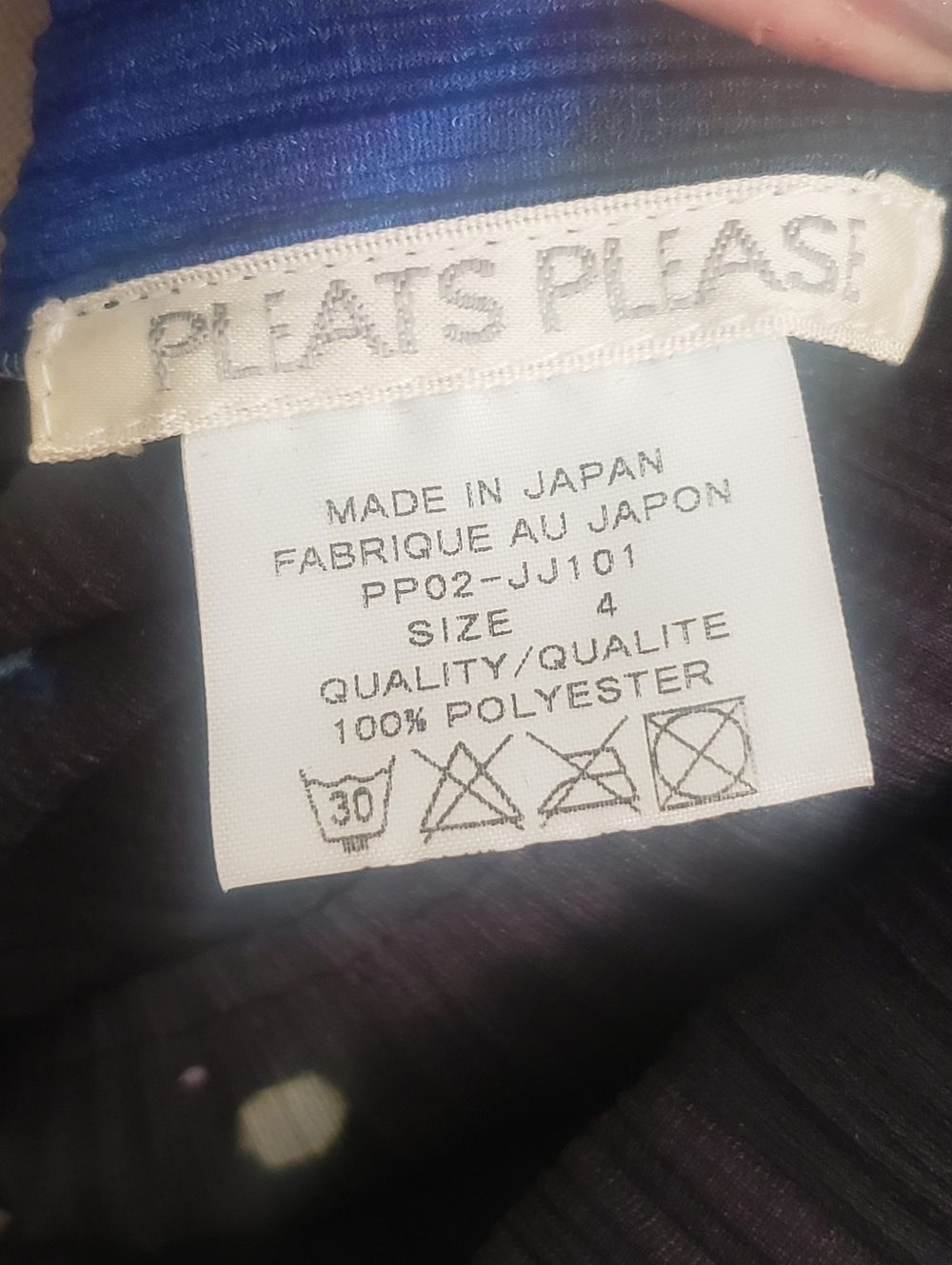 Issey Miyake Black Multicolor Pleats Please Constellation Button-Up Top RARE - Picture 8 of 9